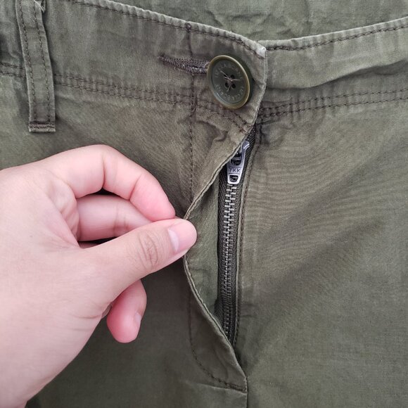 Woman Army Green button zip Pockets Cargo Pants - Picture 7 of 12